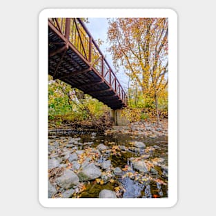 Autumn Bridge Photograph Magnet